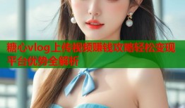 糖心vlog上传视频赚钱攻略轻松变现平台优势全解析