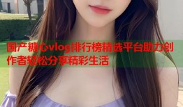 国产糖心vlog排行榜精选平台助力创作者轻松分享精彩生活