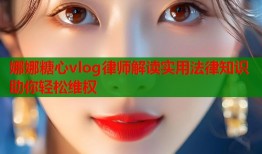 娜娜糖心vlog律师解读实用法律知识助你轻松维权