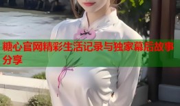 糖心官网精彩生活记录与独家幕后故事分享