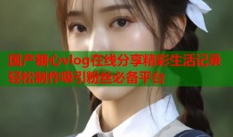 国产糖心vlog在线分享精彩生活记录轻松制作吸引粉丝必备平台