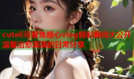 cuteli可爱兔糖心vlog精彩瞬间大公开温馨治愈满满的日常分享