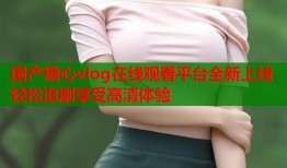 国产糖心vlog在线观看平台全新上线轻松追剧享受高清体验