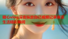 糖心vlog深夜纵放自己视频记录真实生活精彩瞬间