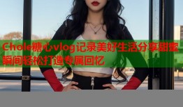 Chole糖心vlog记录美好生活分享甜蜜瞬间轻松打造专属回忆