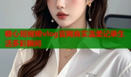 糖心短视频vlog官网真实温柔记录生活多彩瞬间