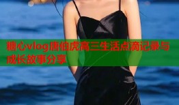 糖心vlog唐伯虎高三生活点滴记录与成长故事分享