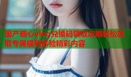 国产糖心vlog兑换码领取攻略轻松获取专属福利体验精彩内容