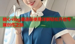 糖心vlog邀请码使用详解轻松开启专属创作之旅