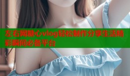 左右网糖心vlog轻松制作分享生活精彩瞬间必备平台