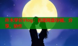 许木学长Vlog：百度网盘存储、分享、协作