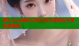 糖心vlog精彩记录生活点滴轻松分享创意瞬间