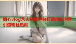 糖心vlog艺人专属平台打造精彩内容引爆粉丝热潮