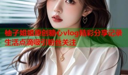 柚子姐姐原创糖心vlog精彩分享记录生活点滴吸引粉丝关注