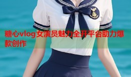 糖心vlog女演员魅力全开平台助力爆款创作