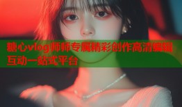 糖心vlog师师专属精彩创作高清编辑互动一站式平台