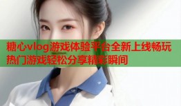 糖心vlog游戏体验平台全新上线畅玩热门游戏轻松分享精彩瞬间