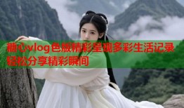 糖心vlog色版精彩呈现多彩生活记录轻松分享精彩瞬间