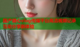 国产糖心vlog传媒平台高清视频记录互动分享新体验