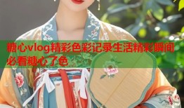 糖心vlog精彩色彩记录生活精彩瞬间必看糖心了色