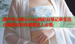 国产中心糖心vlog精彩分享记录生活点滴轻松创作视频达人必备