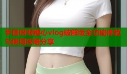 芋圆呀呀糖心vlog破解版全功能体验与使用攻略分享
