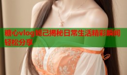 糖心vlog妲己揭秘日常生活精彩瞬间轻松分享
