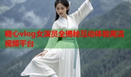 糖心vlog女演员全揭秘互动体验高清视频平台