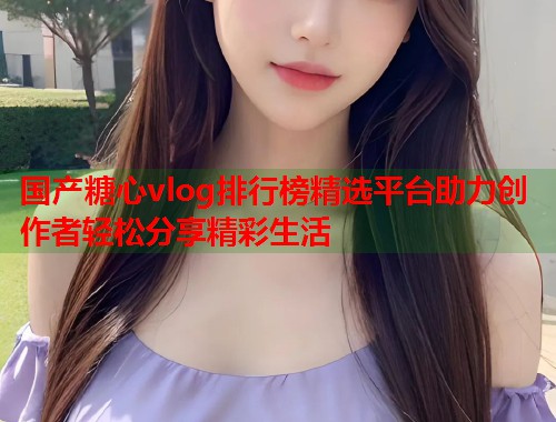 国产糖心vlog排行榜精选平台助力创作者轻松分享精彩生活