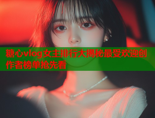 糖心vlog女主排行大揭秘最受欢迎创作者榜单抢先看
