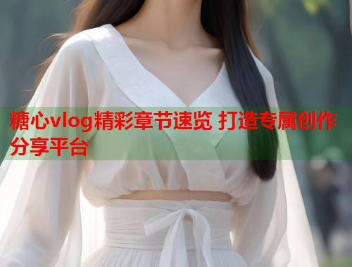 糖心vlog精彩章节速览 打造专属创作分享平台